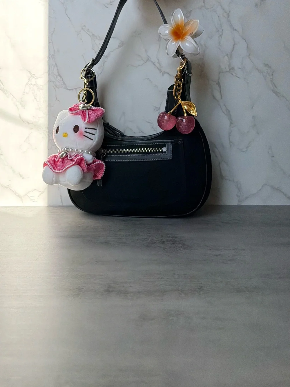 Black Coach Nylon Hobo Bag 🩰˚˖𓍢 🦢✧˚.🎀༘⋆